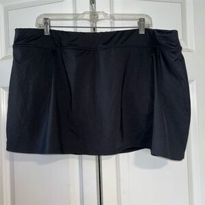Lands' End Women's Plus Swim Skirt Black Size 22W Pull-On Style
